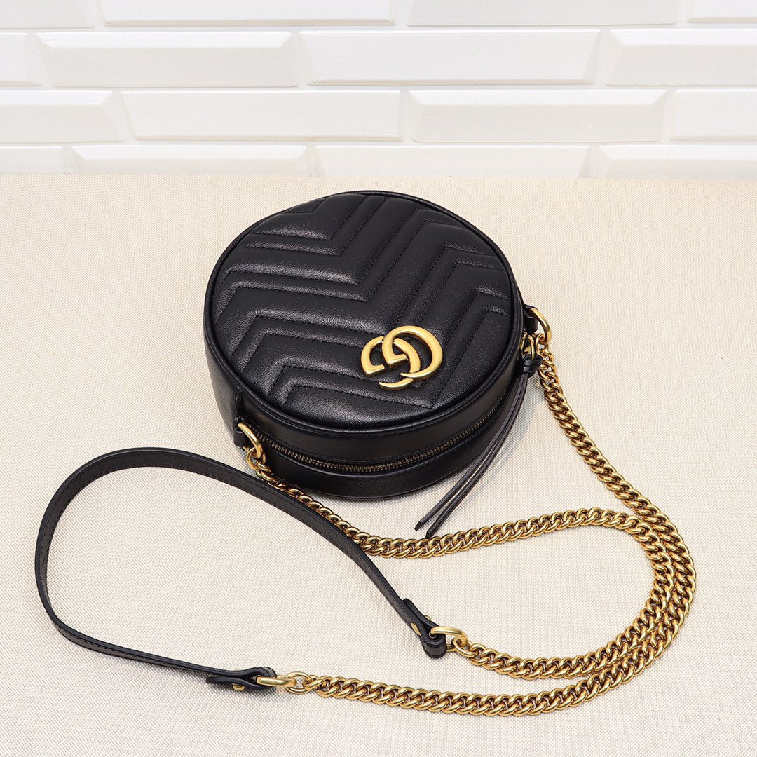 Bolso Gucci Marmount gg redondo negro