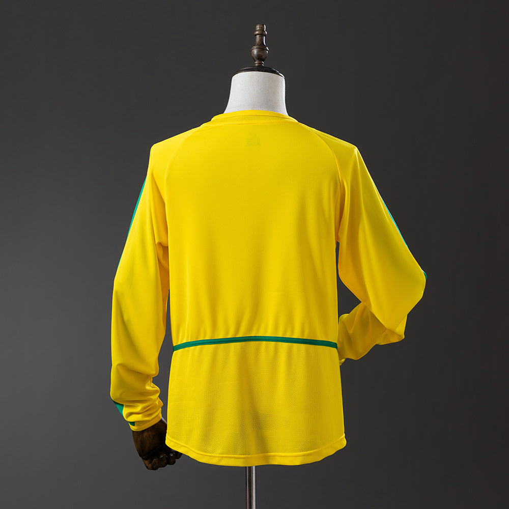 Brasil retro 2002 Home Manga Larga