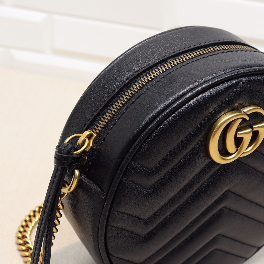 Bolso Gucci Marmount gg redondo negro