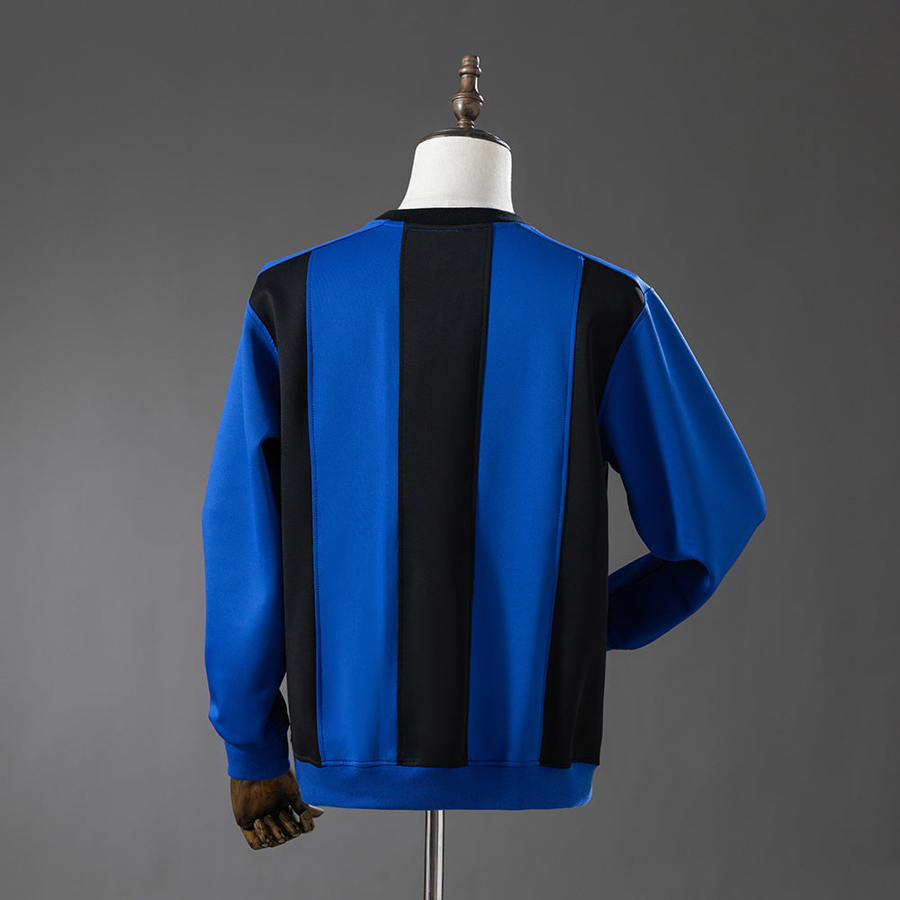 Inter Milan 2025/26 Manga Larga Azul Oscuro y Negro