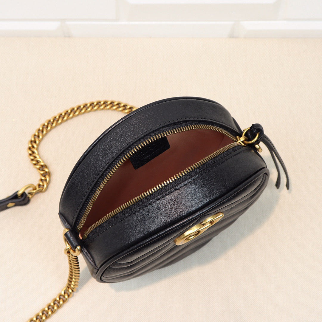 Bolso Gucci Marmount gg redondo negro