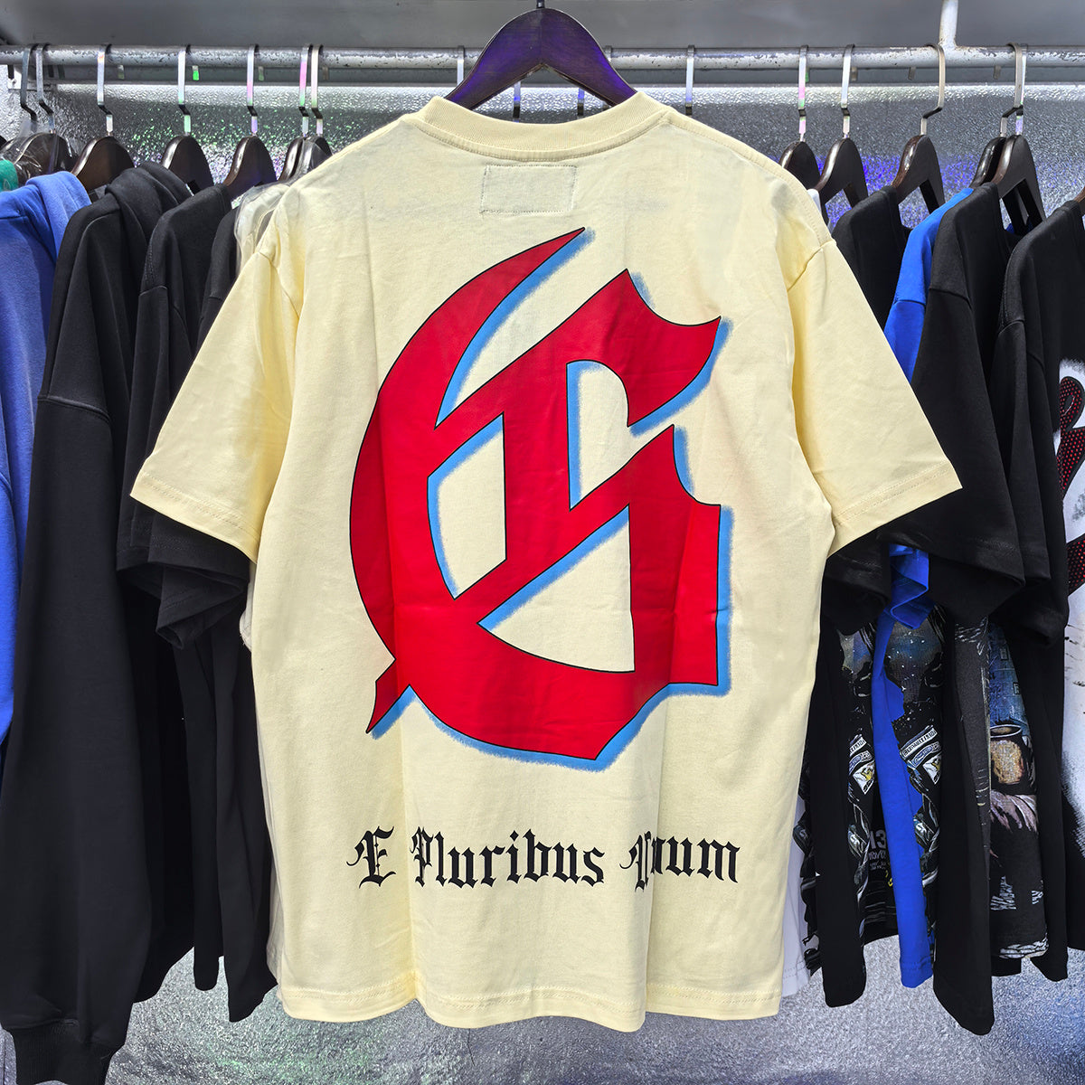 Camiseta Godspeed ajedrez beige