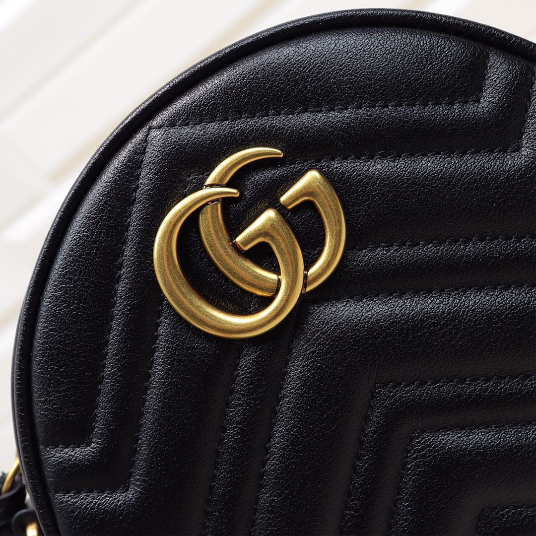 Bolso Gucci Marmount gg redondo negro
