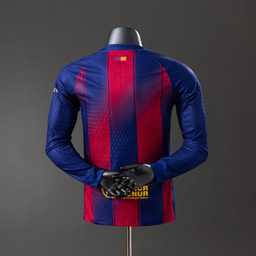 Fútbol Club Barcelona 2025/26 Home Manga Larga Versión Jugador