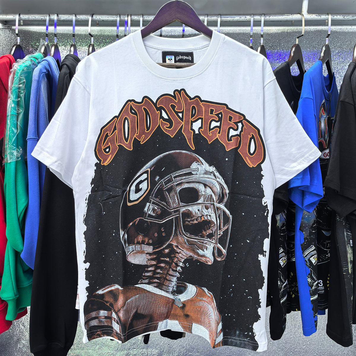 Camiseta Godspeed baseball blanco