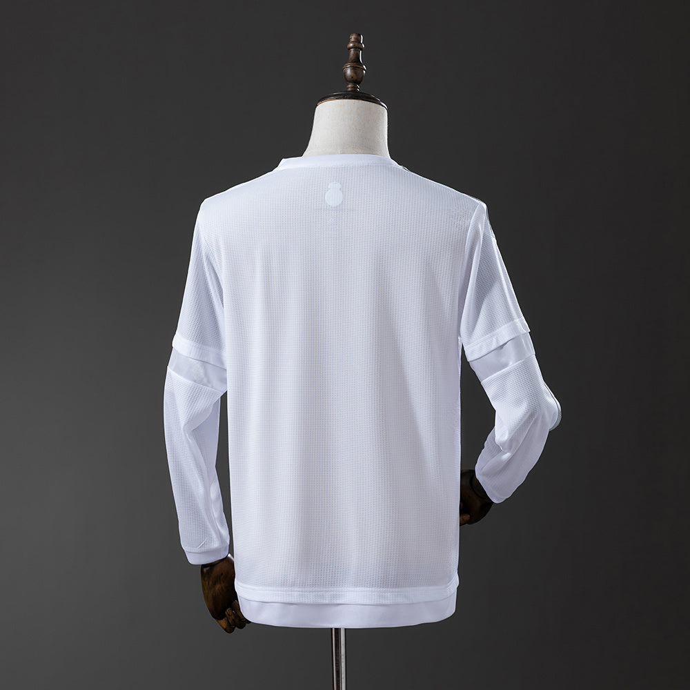 Real Madrid retro 2015/16 Home Manga Larga