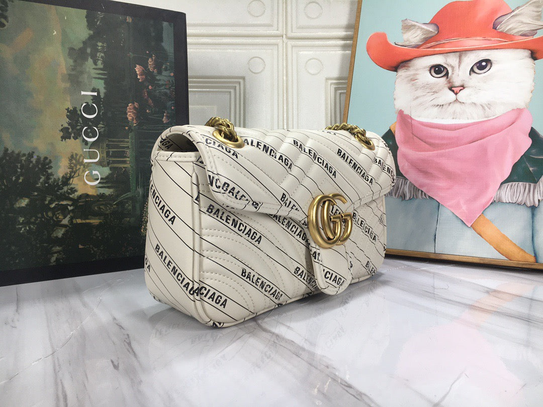 Bolso Gucci x Balenciaga Marmont Gg Claro