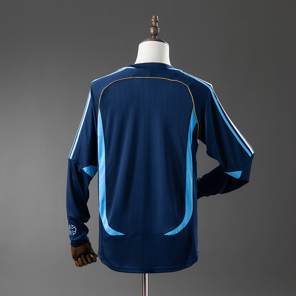 Argentina retro 2006 Away Fan Version Manga Larga