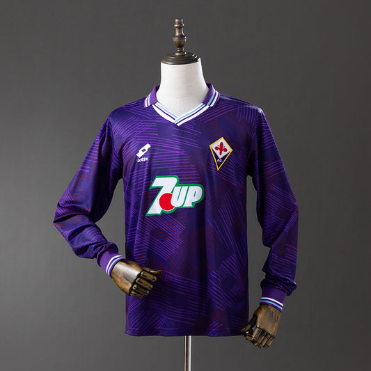 Fiorentina retro 1992/93 Home Manga Larga