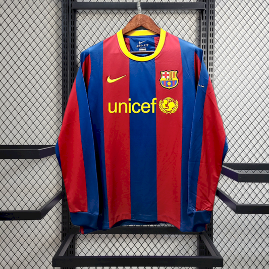 FC Barcelona - Manga larga retro 2010 Home