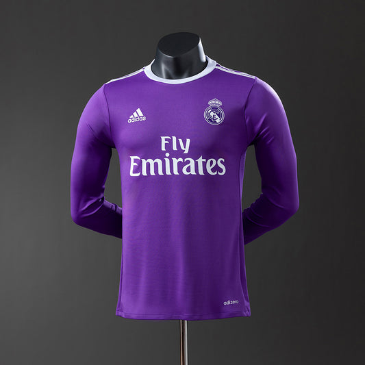 Real Madrid retro 2016/17 Away Manga Larga