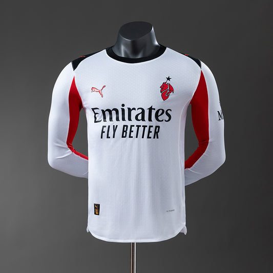 AC Milan 2025/26 Away Player Version Manga Larga