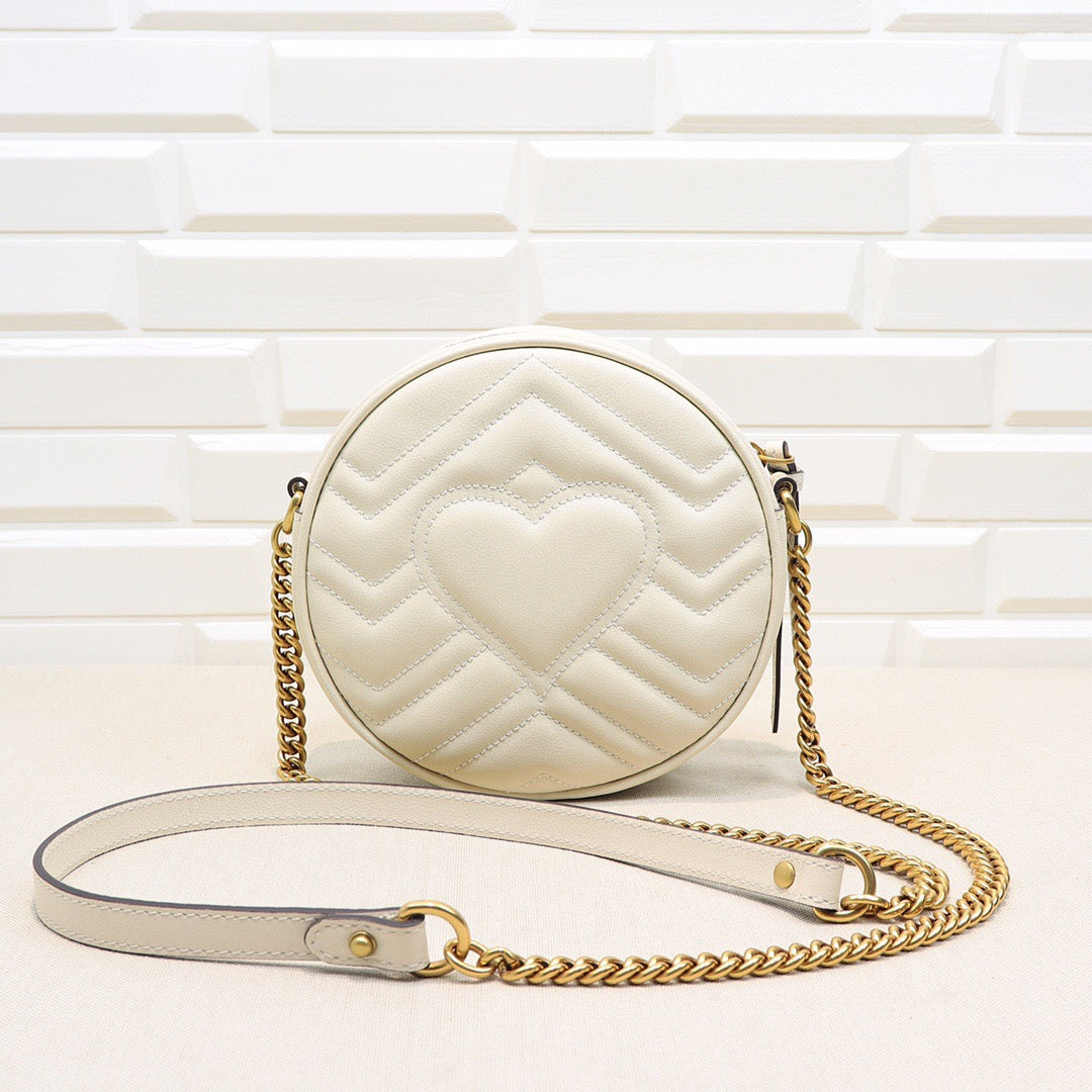 Bolso Gucci Marmount gg redondo claro