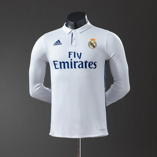 Real Madrid retro 2016/17 Home Manga Larga