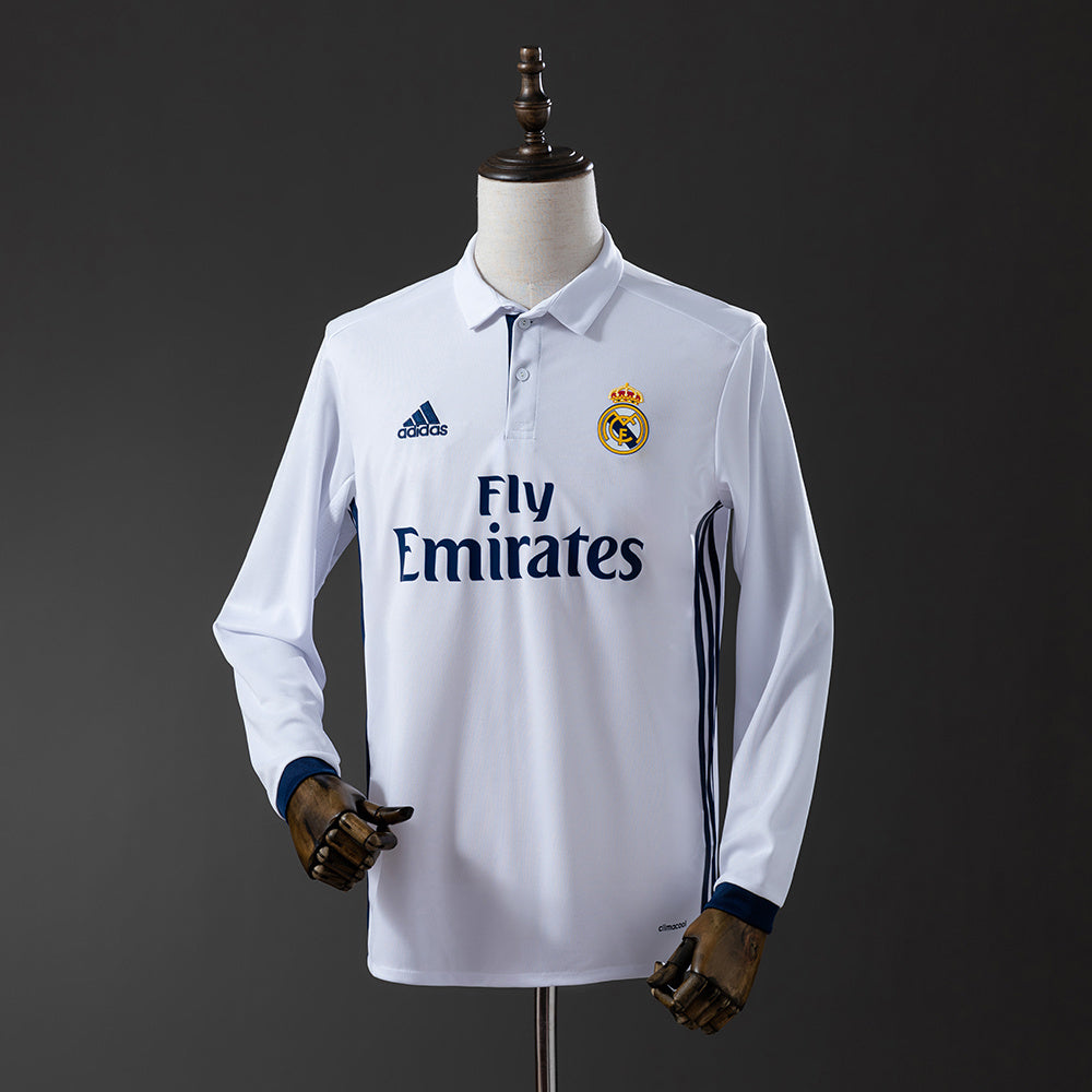 Real Madrid retro 2016/17 Home Manga Larga