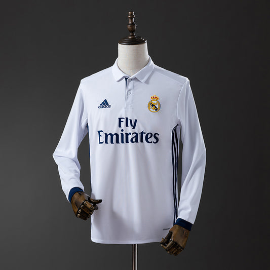 Real Madrid retro 2016/17 Home Manga Larga