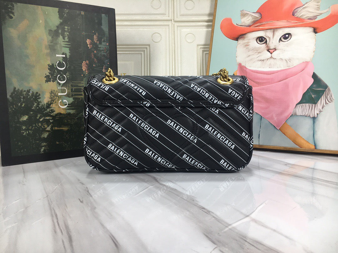 Bolso Gucci x Balenciaga Marmont Gg Negro
