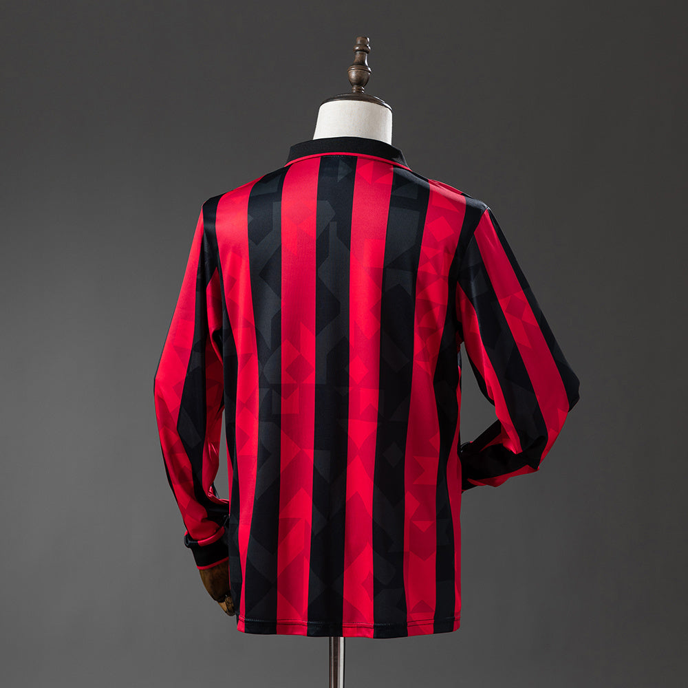 AC Milan retro 1993/94 Home Manga Larga Fan Version