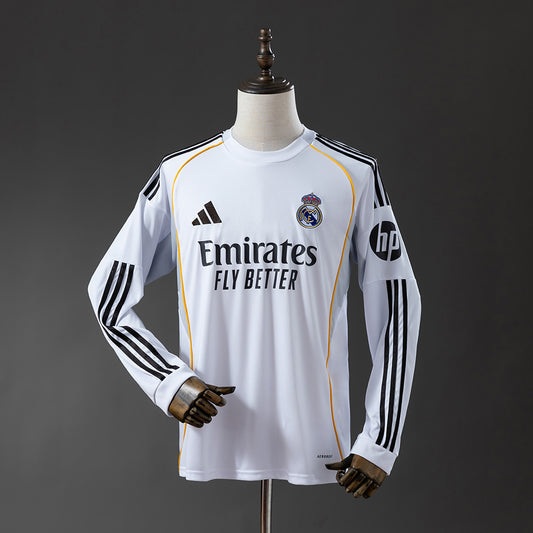 Real Madrid 2025/26 Home Fan Version Manga Larga