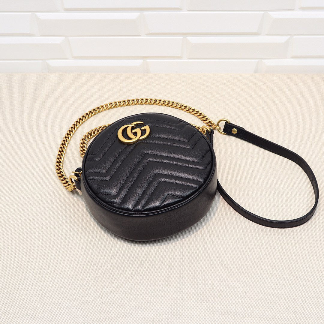 Bolso Gucci Marmount gg redondo negro