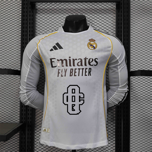 Real Madrid 2025/26 Home x Quevedo Tour 2025 Manga Larga