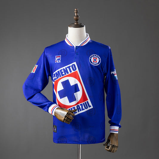 Cruz Azul 1998 Home Manga Larga Retro