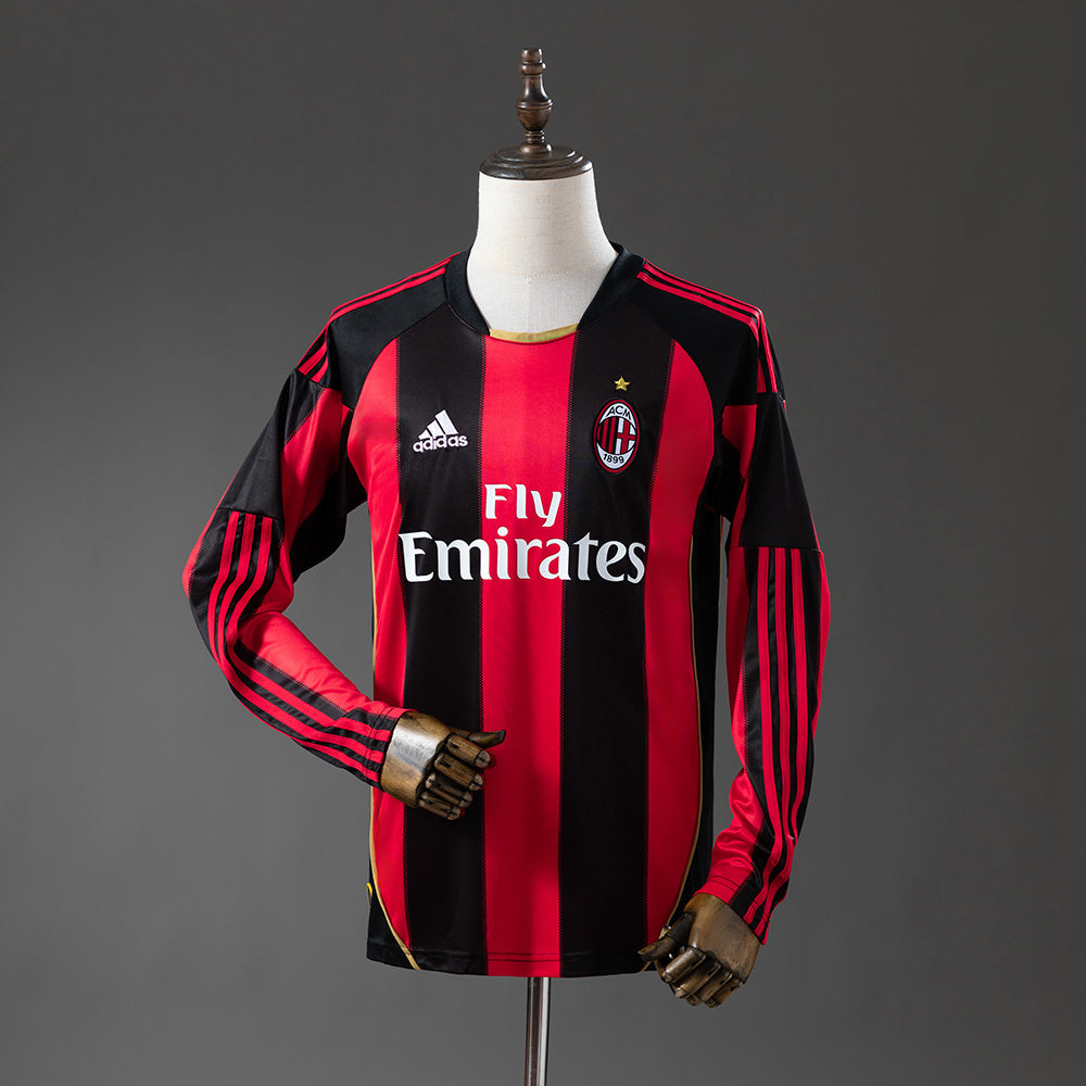 AC Milan retro 2010/11 Home Manga Larga Fan Version