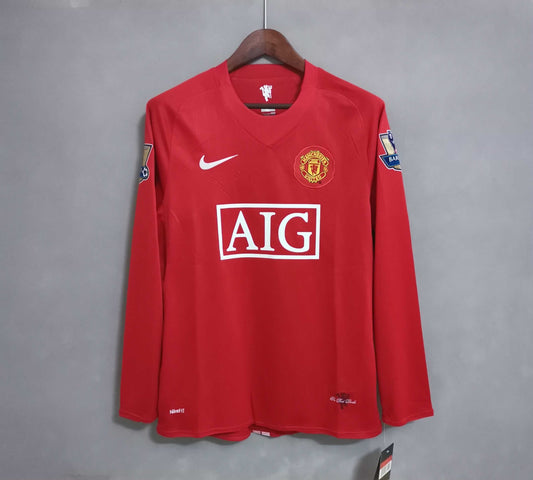 Manchester United - Manga larga retro 2007/08 Home
