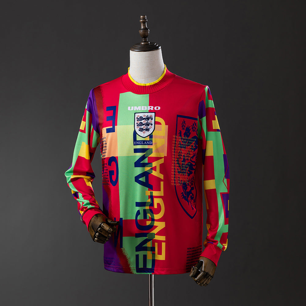 Inglaterra retro 1996 Portero Manga Larga