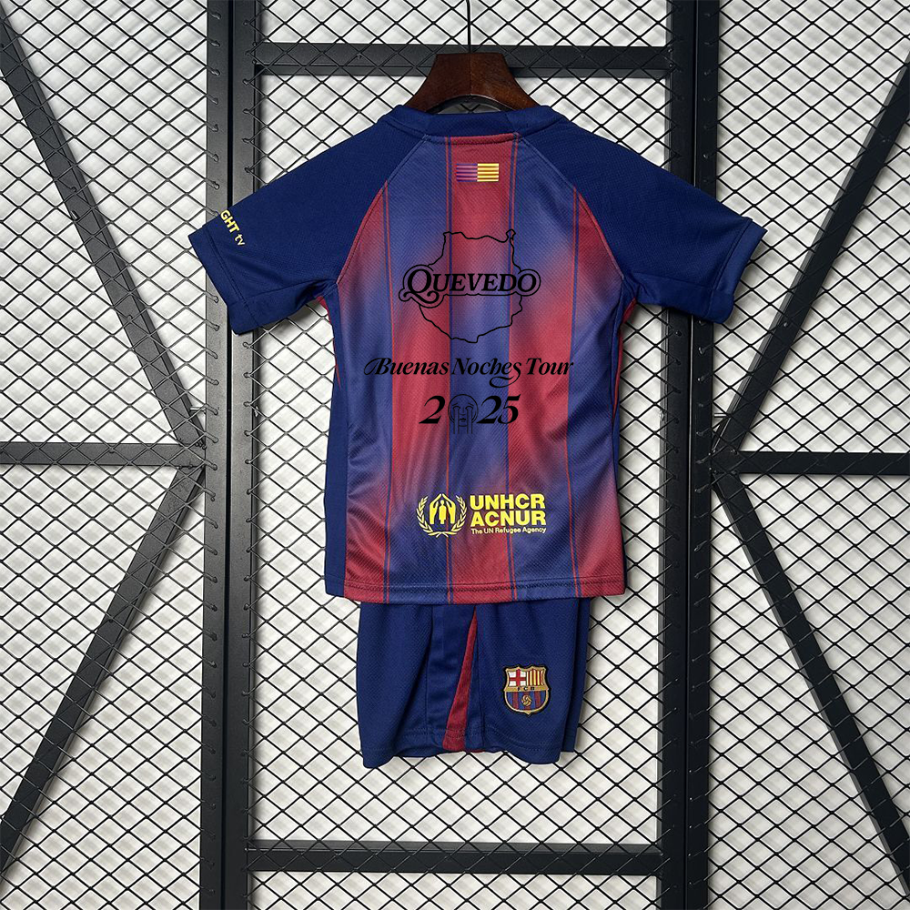 Fútbol Club Barcelona 2025/26 Home x Quevedo Tour 2025 Kids Version
