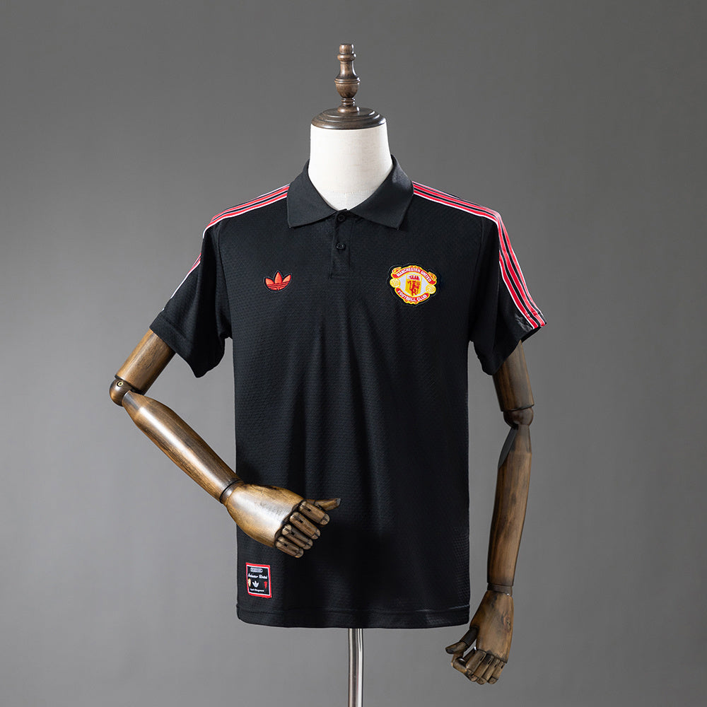 Manchester United 2025/26 Polo Negro