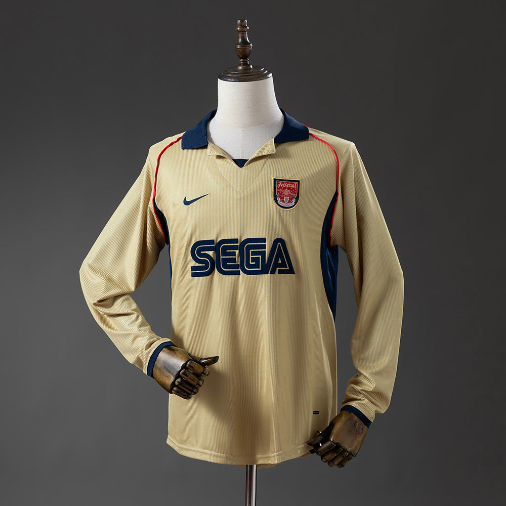 Arsenal retro 2001/02 Away Manga Larga Fan Version