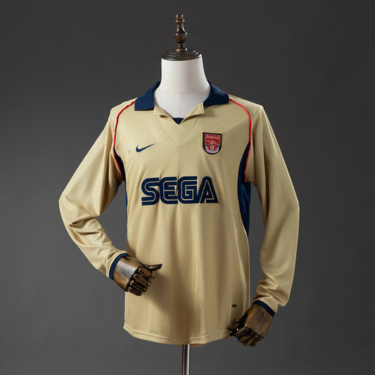 Arsenal retro 2001/02 Away Manga Larga Fan Version