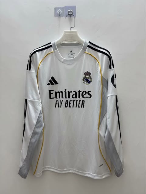 Real Madrid 2025/26 Home Manga Larga