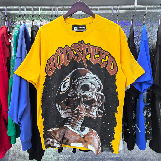 Camiseta Godspeed baseball amarillo