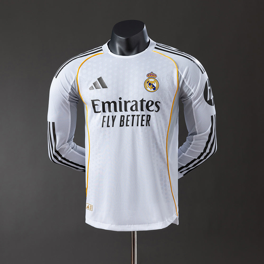 Real Madrid 2025/26 Home Manga Larga Player Version