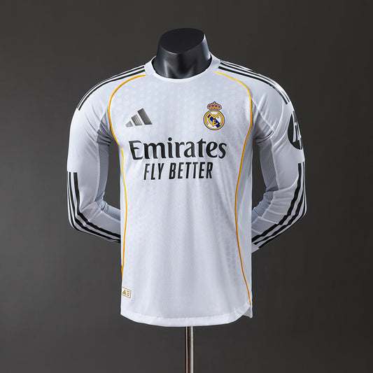 Real Madrid 2025/26 Home Manga Larga Player Version