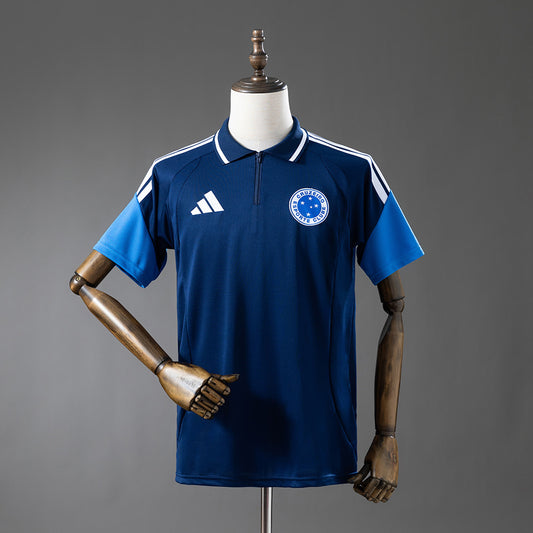 Cruzeiro 2026/27 Training Polo Azul Oscuro