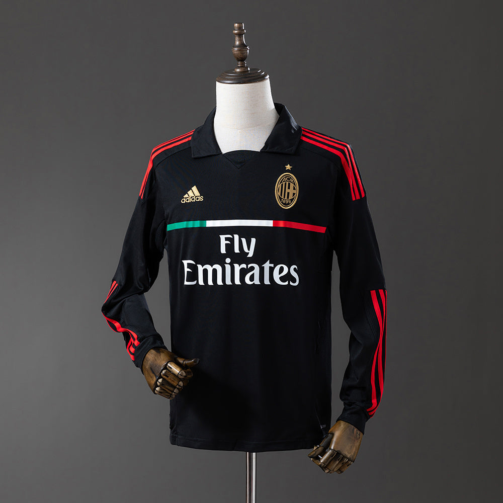 AC Milan retro 2011/12 Away Manga Larga