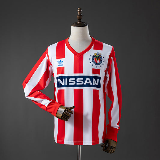Guadalajara 1990/91 Home Retro Manga Larga