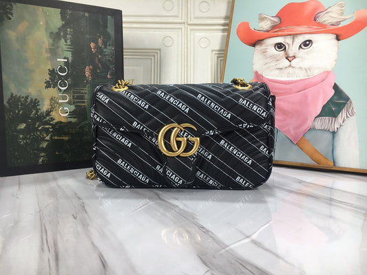 Bolso Gucci x Balenciaga Marmont Gg Negro