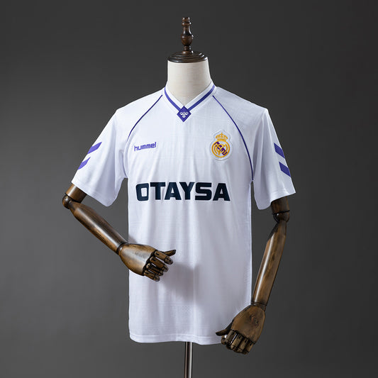 Real Madrid 1990/91 Home Retro Fan version