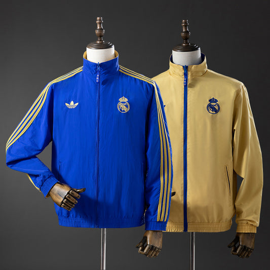 Real Madrid Cortavientos Reversible Azul y Amarillo