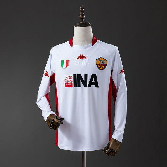 AS Roma retro 2001/02 Away Manga Larga
