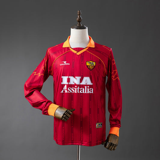 Roma retro 1999/00 Home Fan Version Manga Larga