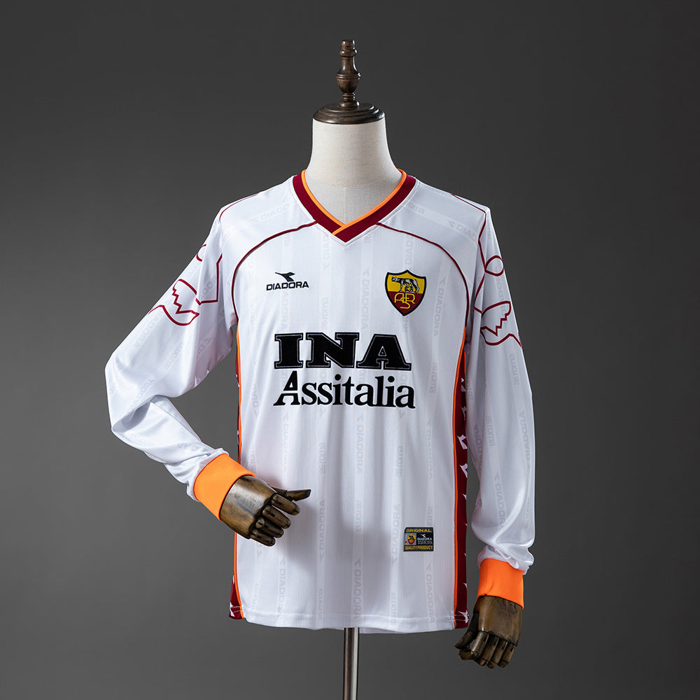 AS Roma retro 1998/99 Away Fan Version Manga Larga