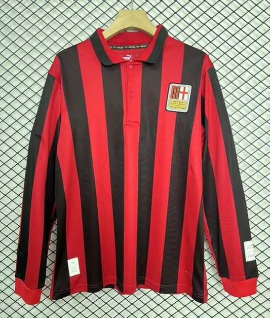 AC Milan manga larga retro 125th aniversario Home