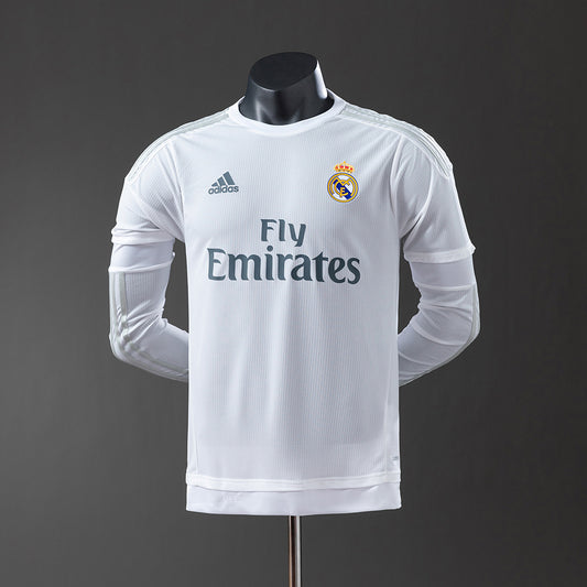 Real Madrid retro 2015/16 Home Manga Larga