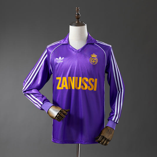 Real Madrid 1984/85 Away Manga Larga Fan Version Retro