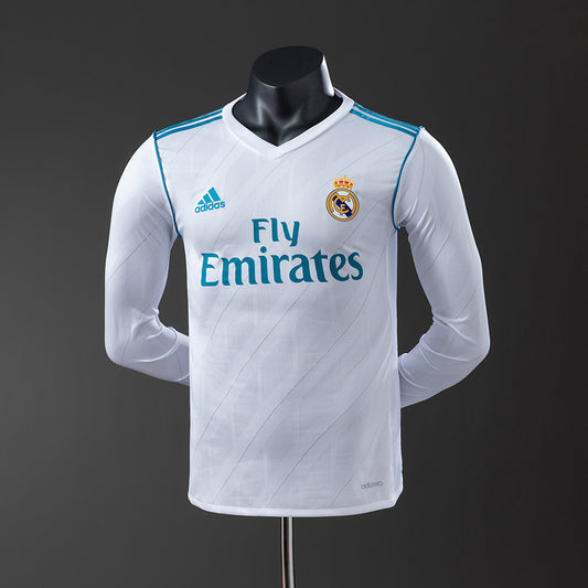 Real Madrid retro 2017/18 Home Manga Larga